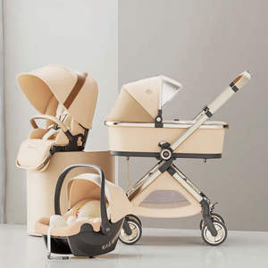 TOP QUALITY 3-in-1 Carriage Baby Stroller with Car Seat Pram Foldable and Light <b>Travel</b> <b>Buggy</b> for 3-Year-Olds Model New - Product Image 2