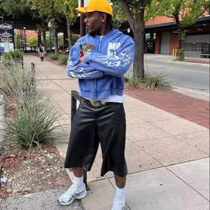 Ropa de calle de gran tamaño en blanco French Terry Cotton Acid Wash Hoodie Vintage Custom Dtg Printing Distressed Sun Fade Hoodie para hombres - Product Image 1