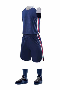 Uniforme de basket-ball pour hommes maillot réversible respirant séchage rapide grande taille impression par transfert de chaleur personnalisée 100% Polyester nouveau - Product Image 5