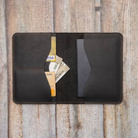 Dompet Kulit Buatan Tangan Cokelat, Organizer Perjalanan, Tempat Paspor, Dompet Keluarga, Dompet Panjang Kasual Elegan, Pelindung RFID