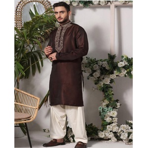 Hiver 2023 Hommes Shalwar Kameez Robe/Nouvel arrivage de haute qualité à la mode Salwar Kameez pour les robes de créateurs indiens et pakistanais - Product Image 4