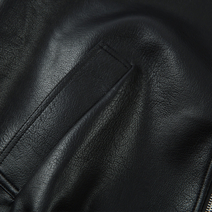 Chaqueta de Cuero Vacuno y Piel de Oveja para Hombre, Estilo Urbano y de Carreras, Venta al Por Mayor Directa de Fábrica, Oferta Especial - Product Image 4