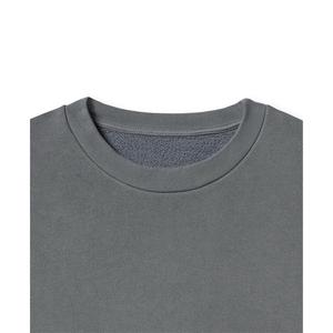 Sudadera Unisex de Invierno, Cuello Redondo, Color Gris, Poliéster/Algodón, Interior de Felpa Suave, Puños Acanalados, Diseño Minimalista, Ropa Casual - Product Image 3