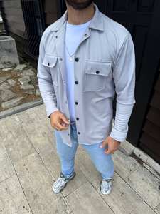 Camisa Casual de Hombre, de Algodón Satinado, de Doble Botonadura, a Cuadros, de Manga Larga, con Botones, Personalizable, Estilo Urbano, Ecológica, Antiarrugas y Ligera - Product Image 6