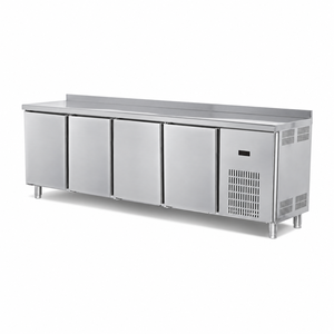 Stainless Steel Bottom <b>Freezer</b> <b>Refrigerator</b> Commercial Refrigeration Cabinet Buffet Cooler for Restaurant Kitchen - Product Image 1