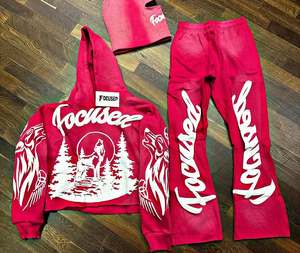 Survêtement en coton 100% à manches longues, imprimé, taille élastique, longueur genou, fabriqué au Pakistan, avec logo personnalisé, faible MOQ - Product Image 3