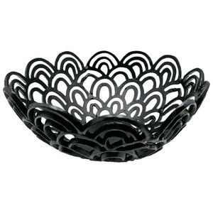 Cuenco decorativo de aluminio hecho a mano, decoración artística negra para el hogar, centro de mesa, frutero, escultura de Metal, diseño moderno, regalo único - Product Image 3