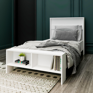 Phong cách hiện đại cuộc sống bedstead Trắng bán buôn footboard kệ sách với kệ Ergonomic sang trọng phòng trẻ phòng Ngủ Đồ nội thất nhà - Product Image 2