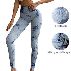 Breathable Gym Sport Fitness Pants 4-way Stretch Butt-lifting Yoga Spandex/Nylon <b>Leggings</b> for Women Solid Color Soft Multicolor - Product Image 5