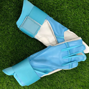 Guantes de bateo de béisbol al por mayor asequibles de moda logotipo personalizado guantes de bateo de béisbol de cuero de Color naranja y blanco - Product Image 3