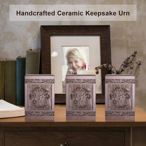 Cremation <b>Urns</b> for Human Ashes Adult Male Female, Wooden Tree of Life <b>Urns</b> Box and <b>Casket</b> for Ashes Men Women Child, <b>Pets</b> Cat - Product Image 5