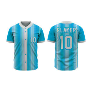 Custom OEM Full Button Baseball <b>Jersey</b> <b>Short</b> Sleeve Team Uniform Breathable Quick Dry Mesh Fabric Sports Shirt for Men Youth - Product Image 1