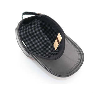 Casquette de baseball en cuir de vache véritable pour homme, réglable, décontractée, pour le sport en plein air, durable, douce, respirante, style classique et tendance - Product Image 3