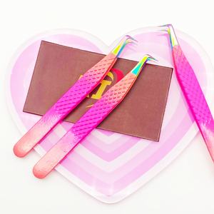 Pince à épiler d'extension de cils de qualité supérieure pour l'application de cils avec pince à épiler en acier inoxydable à 90 degrés - Product Image 1