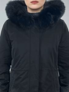 Offerte Scontate Giacca in Piuma d'Oca Grigia Nuovo Design Giacche Imbottite in Piuma d'Oca per <span class=keywords><strong>Donna</strong></span> Cappotti Invernali Lunghi con Cappuccio - Product Image 3