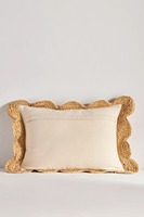 Housse de coussin en jute bio 100% tissée à la main, motif floral et rayures, couleur personnalisable, garnissage en fibre de polyester
