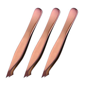 Vente en gros pince à épiler inclinée pour sourcils pince à épiler diagonale en acier inoxydable pour épiler et enlever les poils poignée antidérapante - Product Image 3