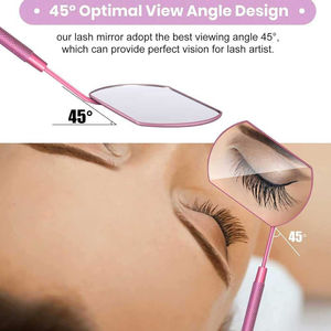 Wholesale Stainless Steel <b>Gold</b>-Plated Cosmetic <b>Mirror</b> Lash Extension Checking Tool Single <b>Wall</b> Mounted Design Customized Logo - Product Image 4