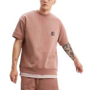 Logo personnalisé ensemble de t-shirts et de shorts hommes 2 deux pièces été haut t-shirt ensemble court hommes surdimensionné t-shirt court - Product Image 5