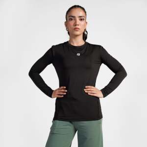 Camiseta de Yoga Active Fuse Negra de Manga Larga, Cómoda y Elegante para Fitness - Product Image 1