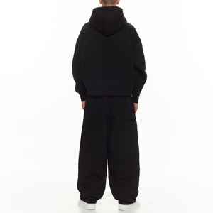 Ensemble 2 pièces pour homme, automne, pantalon de survêtement à jambe droite, sweat à capuche zippé, logo personnalisé unisexe, polaire respirant, streetwear décontracté - Product Image 2