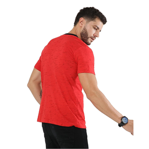 Camiseta de hombre sólida de calidad de marca Premium de fabricación de Bangladesh, camiseta informal de manga corta con cuello en V de diseño personalizado para hombre - Product Image 4