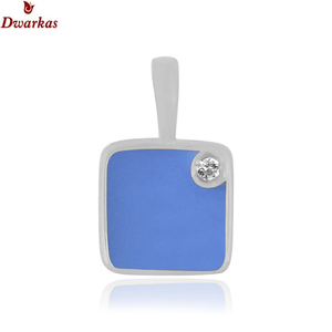 เครื่องประดับเงินแท้ 925 ประดับพลอยโทแพซสีขาวเคลือบเงา สไตล์ศาสนา แฟชั่น - Product Image 1