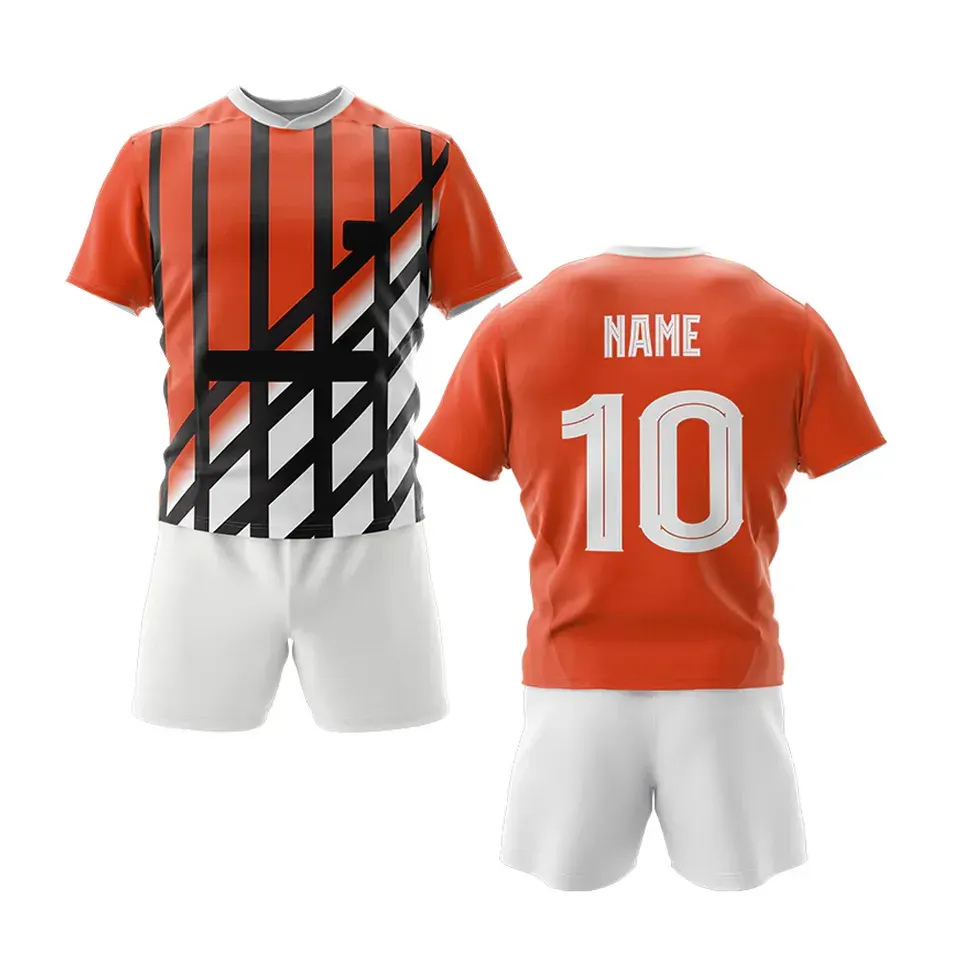 Hot Selling Großhandel Benutzer definierte Logo Gel Druck Günstige Silikon Gel Druck Logo Design Rugby Uniform für Männer