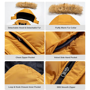 2025 doudoune élégante coupe-vent avec tissu en polyester respirant veste d'hiver pour hommes personnalisation du taux de gros - Product Image 4