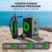 DEDEPU kompresor udara PCP portabel, pompa udara listrik 4500Psi 30mpa tangki Paintball Scuba otomatis berhenti