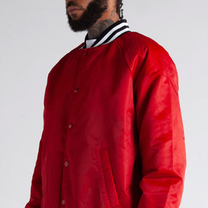 Wholesale High Quality Custom Made Men's Bomber <b>Jackets</b> for Winter Satin Letterman <b>Jacket</b> <b>Light</b> Grey Hot Selling Satin <b>Jacket</b> - Product Image 5