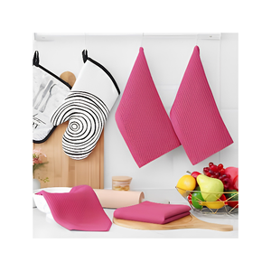 Juego de Paños de Cocina de Algodón con Rayas Grises y Rosas, 50x70cm, Ecológicos, Venta al Por Mayor, Proveedor de Marca Privada - Product Image 6