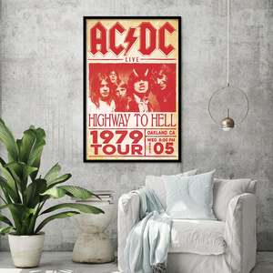 AC/DC Live Highway to Hell 1979 Tour <b>Poster</b> Paper Wall Decor - Product Image 2