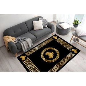 Alfombra Dorada, Alfombras de Escalón, Alfombras con Patrones Griegos, Alfombras Modernas, Alfombra Estampada, Alfombra Delgada No Tejida - Product Image 4