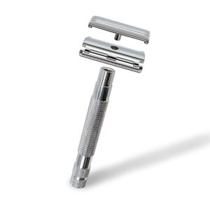 Rasoir de sécurité à double tranchant en acier inoxydable SUBHAN pour hommes - Écologique et réutilisable, rasage en douceur pour les barbiers - Product Image 2