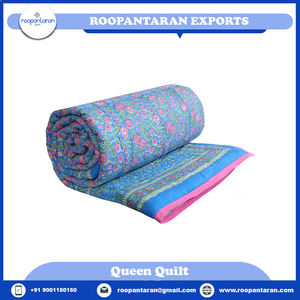 Couvertures de lit du fabricant indien Hand Block Imprimé Soft Cotton Voile Dohar Queen Size Couvertures de lit à vendre à bas prix - Product Image 2