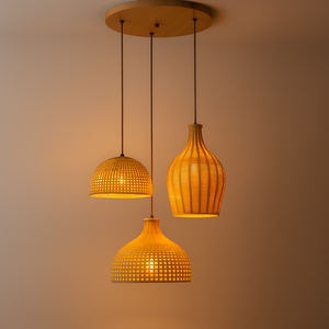 LAMPE EN ROTIN MODERNE, NOUVELLE CONCEPTION ÉCOLOGIQUE, LUMIÈRES DÉCORATIVES D'ARMOIRE DE NOËL - Product Image 1