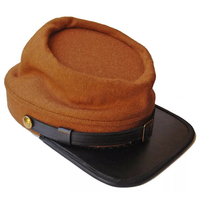 Raro francés clásico III Kepi hecho a mano bordado de lingotes sombreros antiguos fabricación tocado 1829 1914