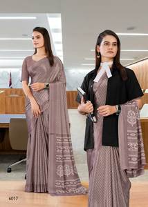 Nuevo patrón uniforme estilo damas ropa de oficina de alta calidad italiano Crape seda Saree blusa pieza colección - Product Image 2