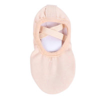 Zapatillas de Ballet Cómodas con Media Suela Suave, de Alta Calidad para Entrenamiento, con Cinco Agujeros, Parte Superior de Lona y Suela de Cuero Genuino