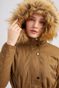 Outdoor Big Sheep Fur Collar Knitted Embroidery Puffer Thick Warm Comfy Coat Winter Women Parka Lightweight Duck Jacket - Product Image 4