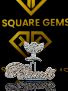 Número personalizado Hip Hop colgante de moissanita para hombre con su letra Fun Ice Hip Hop joyería para niños - Product Image 4