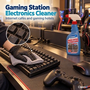 Spray Detergente Elettronico 500ml pH Neutro per Tastiera, Mouse da Gaming, Controller, Cuffie, Internet Café - Ingrosso - Product Image 2