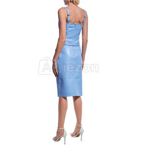 Falda delgada para mujer, falda delgada de cuero para mujer con aspecto de oficina a la moda para uso diario de negocios - Product Image 4