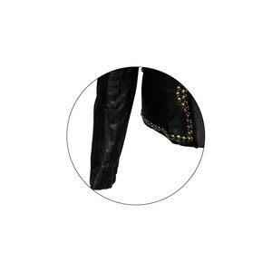 Chaqueta de Lona y Cuero Estilo Punk Unisex Personalizada, Chaqueta de Primavera Elegante, Vintage, Holgada, Recubierta, de Alta Calidad, Lujosa, Ecológica y Resistente al Viento - Product Image 5