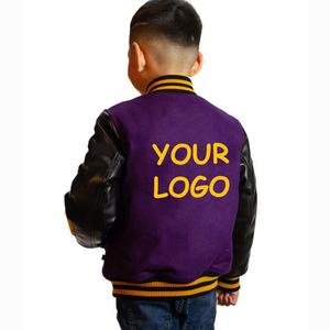 Vestes de sport pour enfants ajustées en couleur violette avec broderie personnalisée Vêtements d'hiver Vestes pour garçons Enfants - Product Image 2