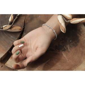 สร้อยข้อมือเพชรเลี้ยงในห้องปฏิบัติการ 3.5 กะรัต 6-7.5 นิ้ว ทองคำขาว 10k/14k ของขวัญวันครบรอบที่สมบูรณ์แบบสำหรับเธอ - Product Image 3
