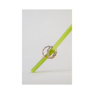 Pendientes de Aro Estilo Trenzado de Alta Calidad al por Mayor, Tres Colores, Cuatro Tubos, 15mm, Chapados en Oro de 18K, Plata de Ley 925 - Product Image 3