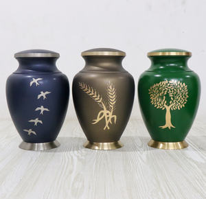 Avolon Brass Pink Memorial Cremation Urns Funeral <b>Supplies</b> for Human Ashes Adult From India Funeral Urn Pot - Product Image 6