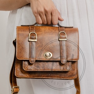 Genuine Leather Fashion Designed Plain Leather Women Sling <b>Bag</b> Stylish Women Handbags - Product Image 2